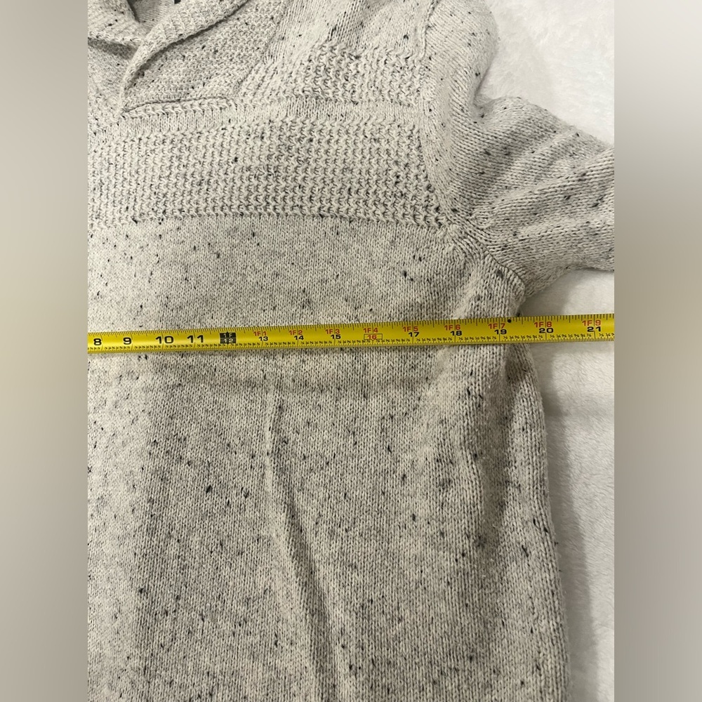 Chaps Large Shawl Neck Speckled Knit Sweater - Picture 7 of 8